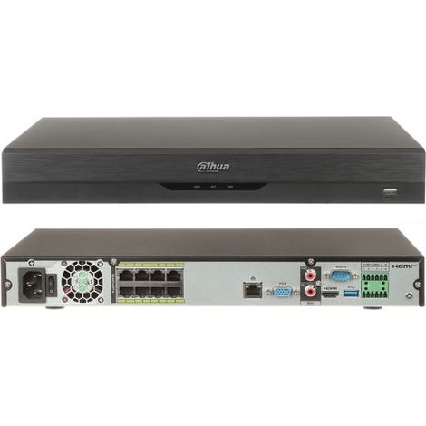 Dahua NVR registratore IP 8 canali 8 PoE WizSense - NVR5208-8P-EI (4K) S