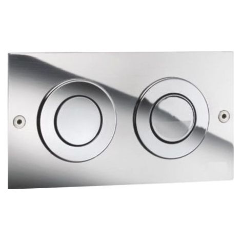 Plaque de commande 3/6L MINI TREND pneumatique double débit - inox brossé - Regiplast (1/2)