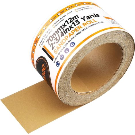 Schleifpapier Rolle 70 mm 12 m Auto Selbstklebend Körnung 220 (1/5)