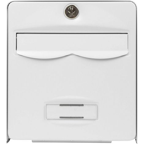 BURG WACHTER Buzón Balthazar de acero galvanizado - 1 puerta - Blanco
