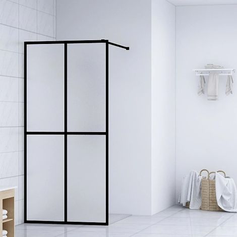 Paroi de douche pour douche à l'italienne, verre de sécurité dépoli, 90 x 195 cm
