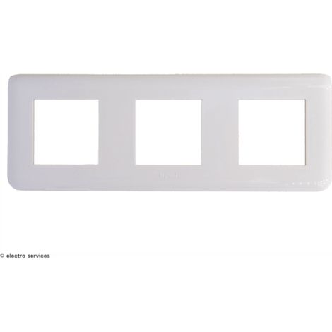 Plaque horizontale Mosaic Legrand 3x2 modules Finition: Blanc