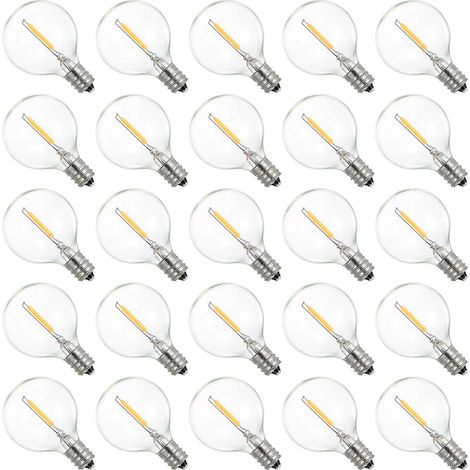 Tomshine A C230V LED-Globelampen G40, 25er-Pack, E12-Sockel, IP44-Wasserschutz, warmweiß