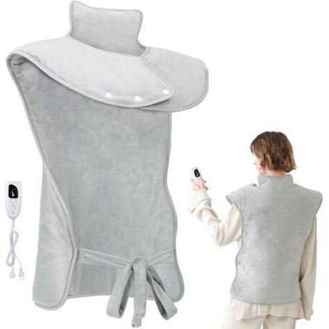 Coussin Chauffant Cervicales Dos Nuque Couverture Chauffante Electrique avec 6 Température Réglable / 4 Réglages de Minuterie / Chauffage Rapide / Lavable en Machine 61x94 cm (1/5)