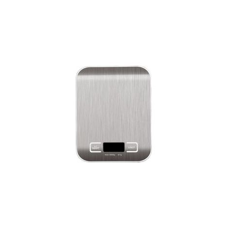 Cette balance de cuisine électronique rechargeable en acier inoxydable a une capacité de pesée maximale de 10 kg et une précision de 1 gramme.