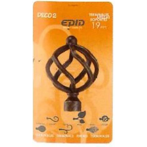 Cortina Finstock Terminal Barra Metal 19 mm Volga 35 Burdeos/Oro