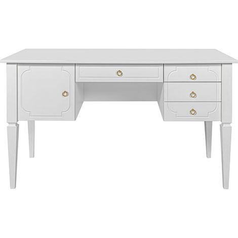 Scrivania 4 cassetti 1 anta Bellamy Royal Bianco