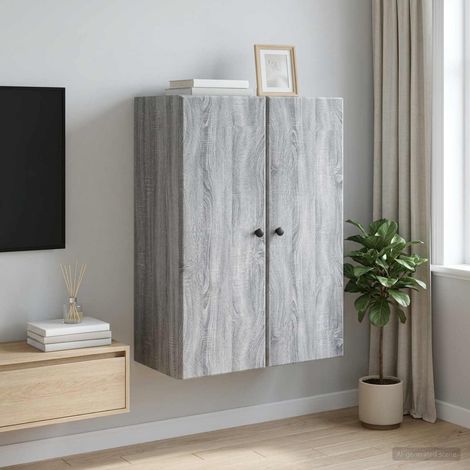 Armoire Murale Sonoma gris 66 x 34,5 x 90 cm Bois d'ingénierie vidaXL