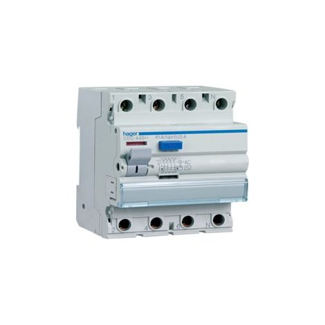 Interruttore differenziale Hager 4P 63A 30MA AC 4 moduli CDC463H