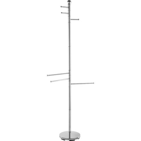 Piantana porta Asciugamani o Accappatoio Feridras 6 bracci 177cm Bianco e Cromo - Colorazione: Cromo