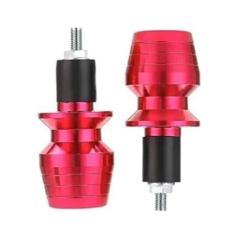 Extremos de manillar de motocicleta, 1 par de tapas de agarre de motocicleta de aleación de aluminio, accesorios de modificación de extremos de agarre de manillar (rojo) (1/5)