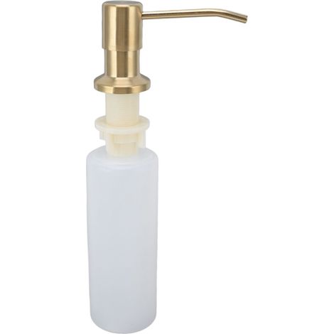 Flüssigseifenspender aus Edelstahl 304, 300 ml, 360° drehbar, mit verstellbarem Auslauf für die Küchenspüle, Gold (1/5)