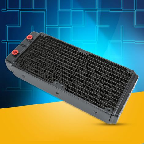 Radiateur à Eau Double Cœur 45mm 24 Tubes pour Refroidissement PC Gamer