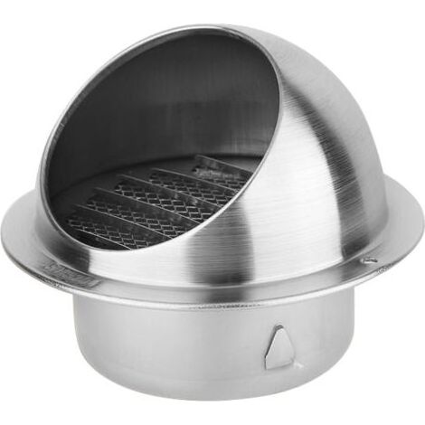 Grille d'Aération 150mm Ventilation Hotte Murale Ronde, Bouche de Sortie Ventilation Grille en Acier Inoxydable Avec Moustiquaire (1/5)