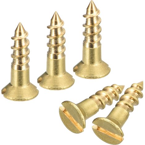 100pcs Laiton Bois Vis M2.5 x 10mm pour Travail Bois Meubles (1/5)