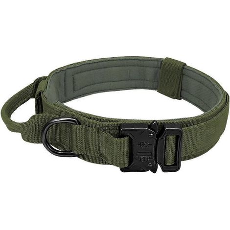 Collier tactique en nylon pour chien, boucle à dégagement rapide, grandes races (1/4)