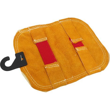 Coussinet à main de soudage à 2 couches en cuir, dos aluminisé, gants résistants aux hautes températures, protection thermique pour la coupe et la fusion (1/5)