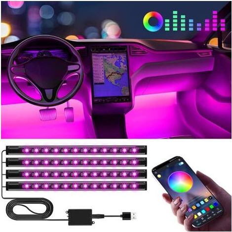 Auto-Innenbeleuchtung, LED-Lampe Auto-Zubehör, Geschenk für Männer, Mama, Muttertagsgeschenk für Frauen, Auto-Zubehör mit APP-Steuerung (1/5)