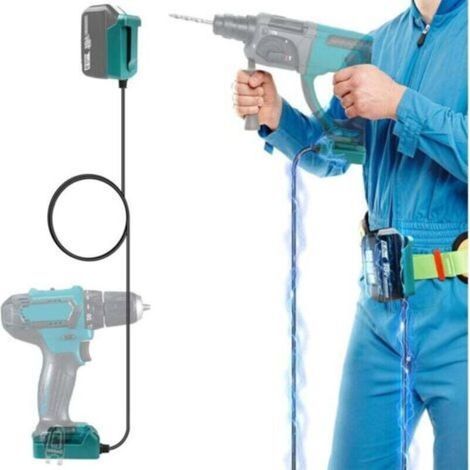 Adapter für Makita 18V-Akkus mit Schlaufe zum direkten Tragen am Körper, tragbarer Netzadapter für Makita 18V-Akkugeräte, verstellbare Kabellänge bis zu 150 cm (1/5)