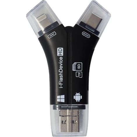 Lecteur de Cartes SD Universel 4 en 1 USB-C/A, MicroUSB Compatible avec Les Cartes SD/TF (1/5)
