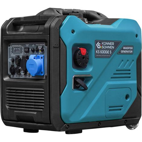Könner & Söhnen KS 6000iE S Generador Inversor, 6,0 kW, Silencioso, Arranque Eléctrico, Onda Sinusoidal Pura, Ideal para el Hogar, Profesionales y Dispositivos Sensibles, USB Integrado (1/5)