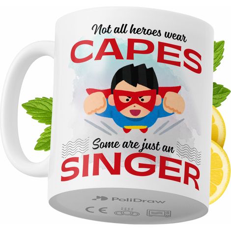 Lustige Kaffeetasse mit witzigem Textdesign für Sängerinnen und Sänger – ideal für Geburtstage, Namenstage, Feiertage und besondere Anlässe. Hochwertige Tasse für Zuhause, Büro und Arbeit. Farbe: Weiß (1/5)