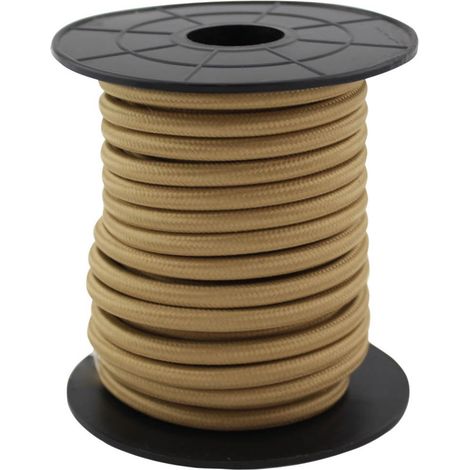 Cable eléctrico textil 10 metros 2x0.75mm Marron Claro GSC 3902994 (1/2)