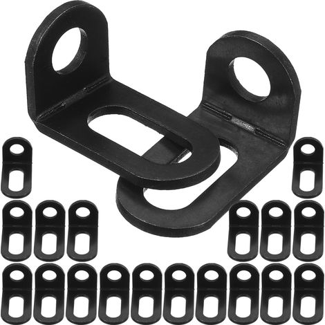 20 staffe angolari regolabili a L per mensole metalliche ad angolo retto (versione nera) (1/5)