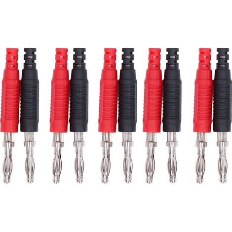 Fiche banane mâle, fiches banane isolées, connecteurs banane DIY, 5 jeux de fiches banane mâles isolées pour fers à souder