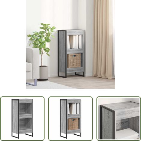 Holzregal -  Bücherregal Graues Sonoma 80 x 30 x 155 cm Holzwerkstoff