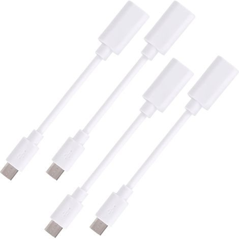 4 Pièces USB-C vers Micro USB Adaptateur Câble pour Eufy Caméra Extérieur & Panneau Solaire, 10,3cm Type-C vers Micro USB Convertisseur Alimentation Câble de Charge pour Eufy Accessoires (1/5)