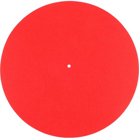 Platine vinyle Tapis en Laine Antidérapant Amortisseur Rouge 30cm pour Tourne-disques (1/5)