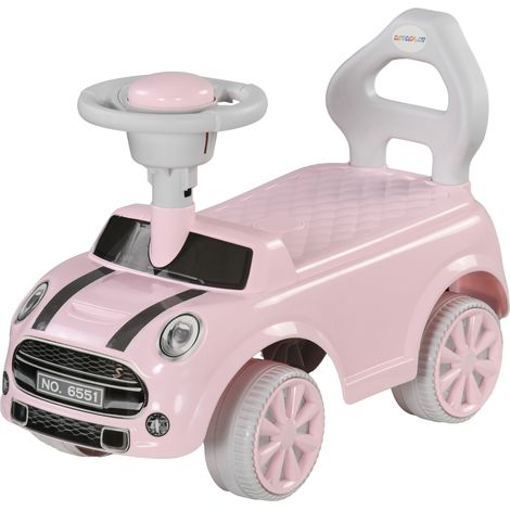 Voiture électrique enfant rose 18-36 mois 25 kg protection anti-basculement klaxon siège antidérapant