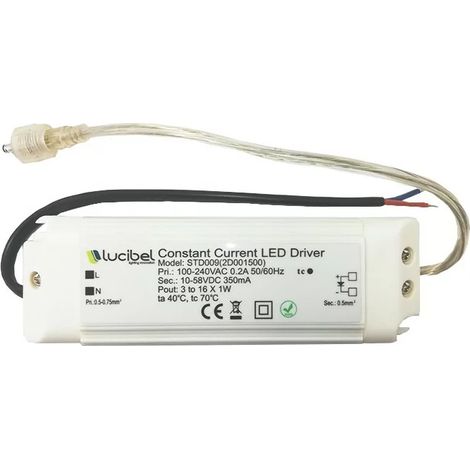 Lucibel STD009 LED-Treiber von 3 bis 16 W 350 mA