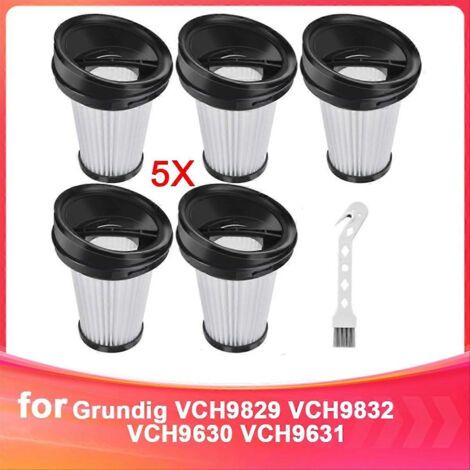 Filtres de rechange pour aspirateurs sans fil et portables Grundig VCH9829, VCH9832, VCH9630, VCH9631 et VCH9632 (2 en 1).