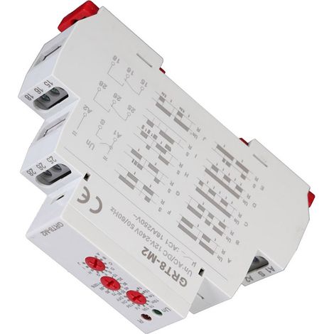 GRT8-M2 Multifunktionales Zeitverzögerungsrelais, 10 Funktionen, DIN-Schienenmontage, AC/DC 12V-240V (1/5)