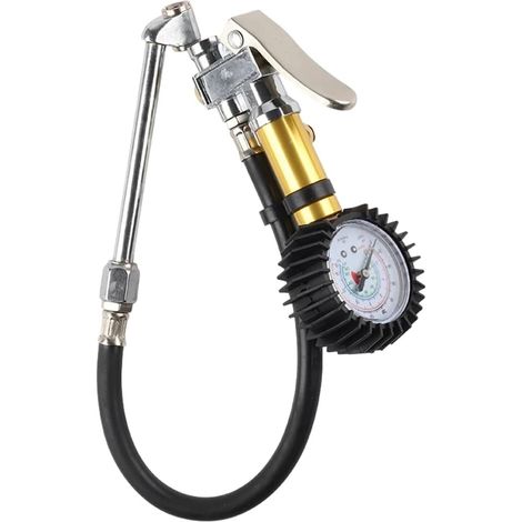 Pneu Gonfleur Pneus 0-220Psi avec Manomètre avec Tuyau (1/5)