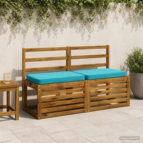 vidaXL Cojines para banco de 2 piezas VUGHT 2 pcs 100% Poliéster (1/4)