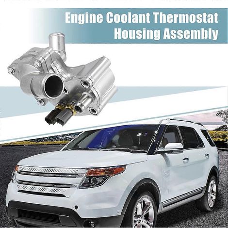 Boîtier de thermostat de liquide de refroidissement en aluminium 4L5E8594AA pour les modèles Ford Explorer, Ranger et Mercury Mountaineer 2001-2005. (1/5)