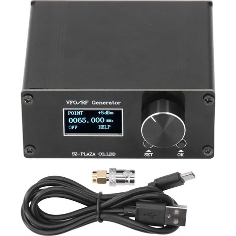Récepteur radio VFO RF portable écran LED, 4 niveaux réglables, charge USB-C, 138-4400 MHz (1/5)