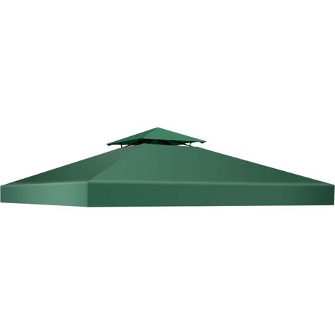 Tessuto copertura superiore per gazebo Telo tetto ricambio per gazebo 3x3M Verde (1/4)
