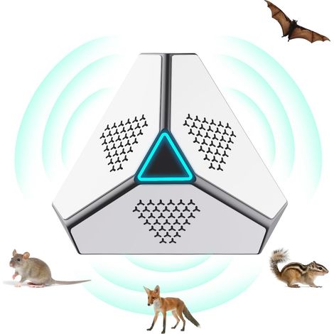 Ultrason pour Rats, répulsif à ultrasons pour Souris, Souris et Rats 360° avec lumière LED répulsif ultrasonique dissuasifs pour Souris, rongeurs, Rats, araignées, Mites et Fourmis