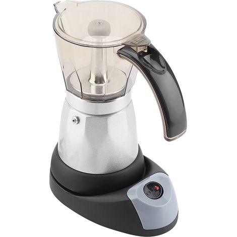 Cafetière électrique moka 480 W, 300 ml (6 tasses), amovible, pour la maison et la cuisine. (1/5)