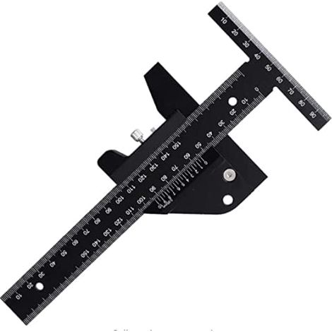 Règle en T,Règle de Travail du Bois T Règle en Alliage d'aluminium 0-100mm 0-210mm Bois Scriber Mesure Règle de Traage Règle de Marquage en T Forme Règle de Travail du Bois GROOFOO (1/5)