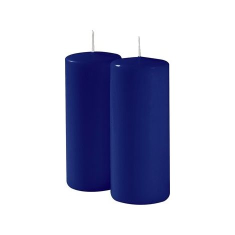 Cereria Di Giorgio Cero D 7 Cm H 20 Cm 2 Pz Blu Navy