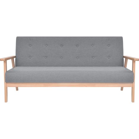 Divano letto a 3 posti trasformabile in letto per gli ospiti divano letto pieghevole per soggiorno interni per la casa sedili in tessuto grigio chiaro 020019495