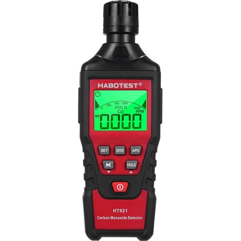 Détecteur de monoxyde de carbone – Détecteur de CO portable avec alarme sonore et visuelle, 0-5000 PPM, alarme CO, écran LCD rétroéclairé pour voyage, voiture, camping, maison, industriel et extérieur (1/5)