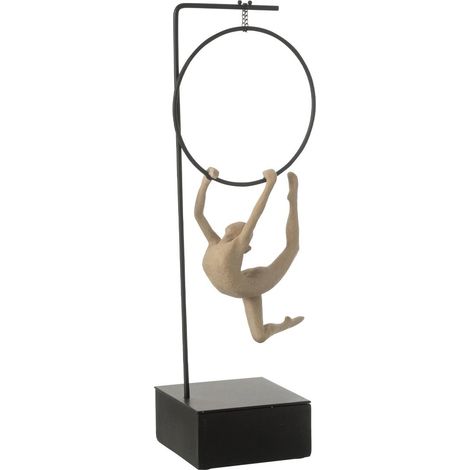 Gymnaste Cerceau sur Socle "Alpha" 48cm Beige & Noir (1/5)