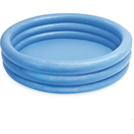 Piscina Gonfiabile Rotonda Crystal Blu 3 Anelli +2 Anni 114 CMX25H. Peso (1/5)