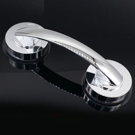 Main courante de salle de bain sans perforation avec poignée à ventouse adaptée à la porte de sécurité de la salle de douche, main courante antidérapante (1/5)